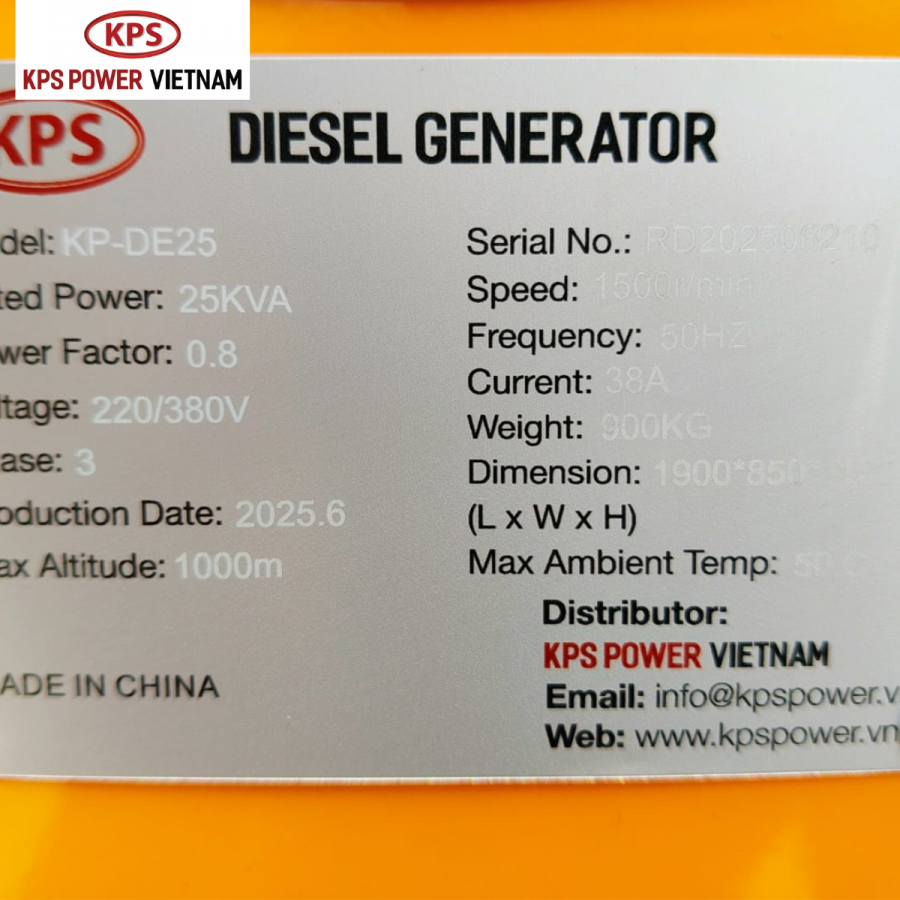 Bàn giao máy phát điện Dessun 25kVA cho khách hàng tại Tây Ninh