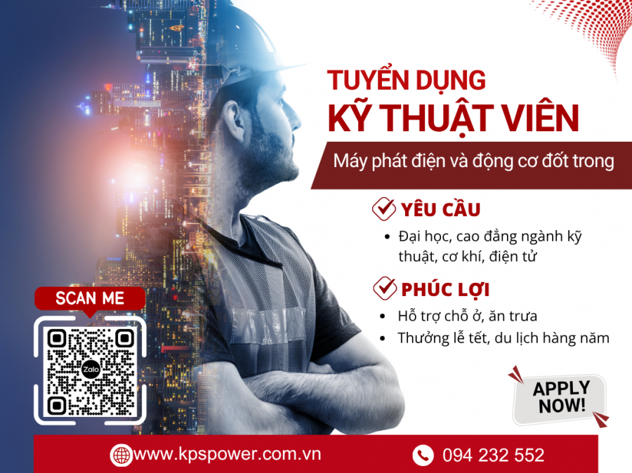 Tuyển dụng Kỹ thuật Máy phát điện – Động cơ đốt trong