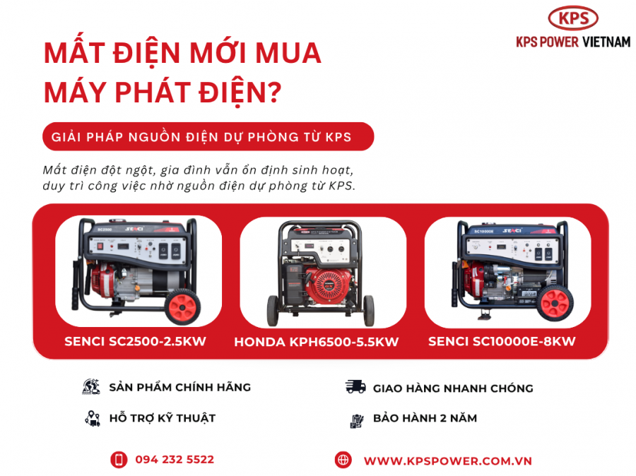 Vì sao mất điện mới mua máy phát là quá muộn?