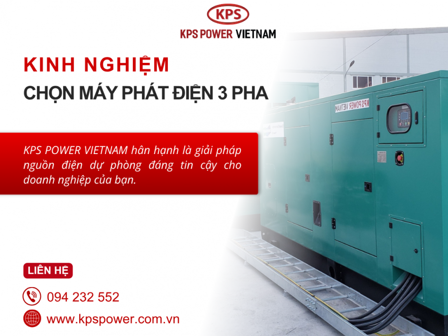Kinh nghiệm lựa chọn máy phát điện 3 pha cho doanh nghiệp
