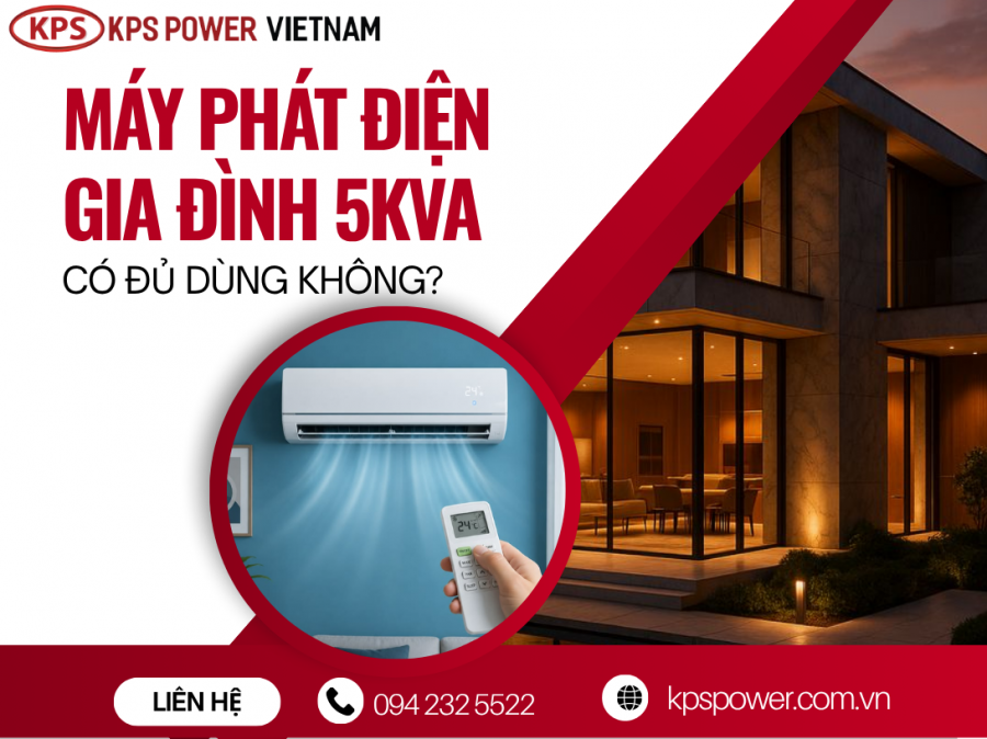 Máy phát điện gia đình 5KVA: Có đủ dùng cho gia đình không?