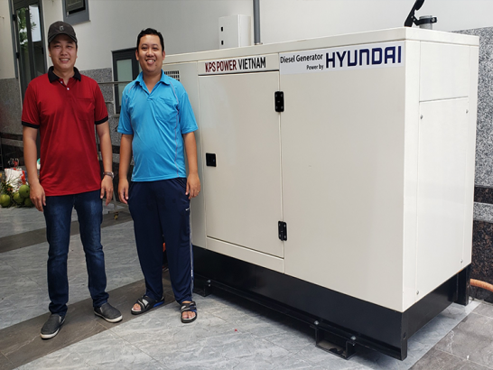Máy phát điện công nghiệp Hyundai 30 kvA cho Quý khách hàng Khu Biệt Thự Rạch Giá - Kiên Giang