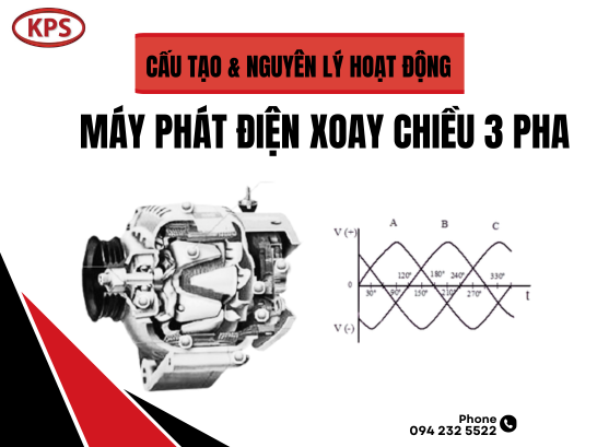 MÁY PHÁT ĐIỆN XOAY CHIỀU 3 PHA: CẤU TẠO VÀ NGUYÊN LÝ HOẠT ĐỘNG