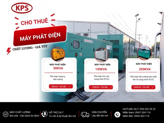 Cho thuê máy phát điện