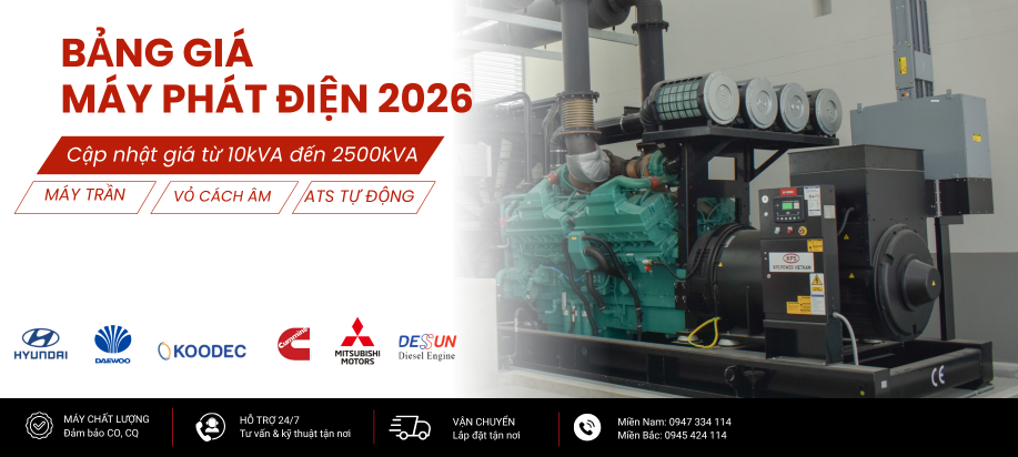 báo giá máy phát điện công nghiệp