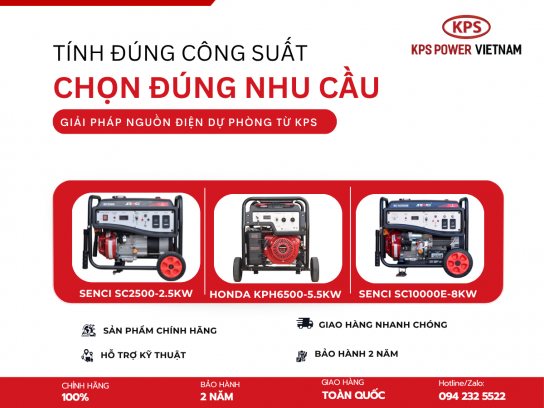Tính công suất máy phát điện gia đình 