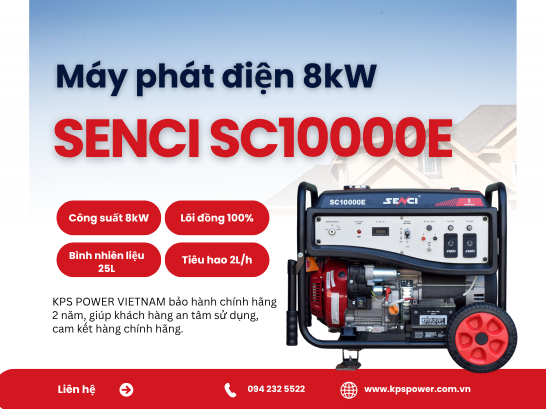 Máy phát điện 8kW dùng được gì? Khi nào cần lên nhóm công suất này?